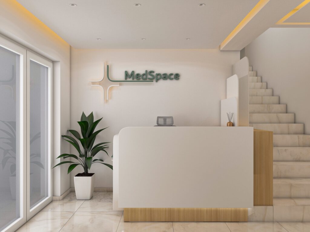The Entrance and Reception Area at MedSpace